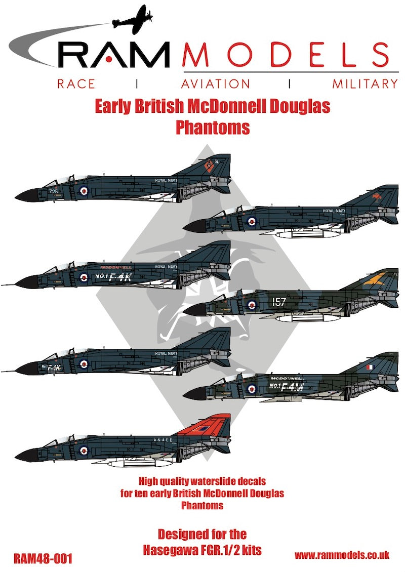 Ram Models M48001 1:48 Early British McDonnell-Douglas Phantoms