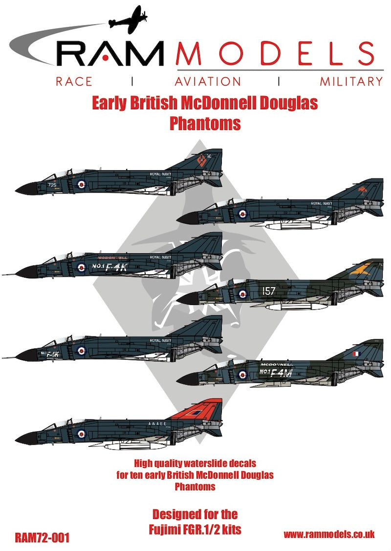 Ram Models M72001 1:72 Early British McDonnell-Douglas Phantoms