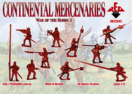 Red Box RB 72042 1:72 War of the Roses 3. Continental Mercenaries.