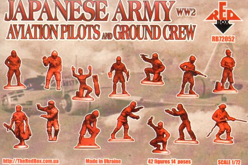 Red Box RB 72052 1:72 Japanese Army Pilots and ground Crew WWII