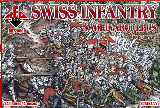 Red Box RB 72060 1:72 Swiss Infantry (Sword/Arquebus), 16th century