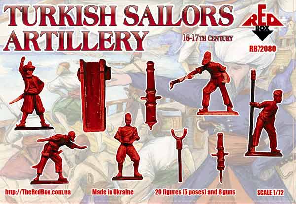 Red Box RB 72080 1:72 Turkish sailors artillery, 16-17th century