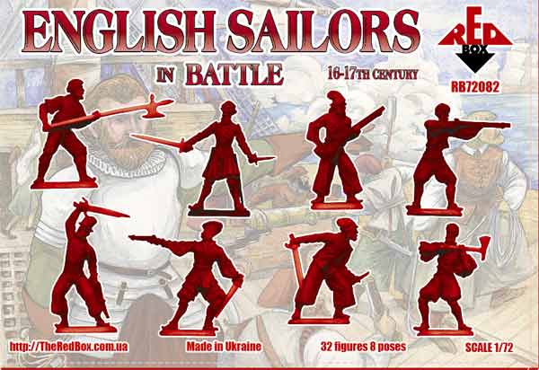 Red Box RB 72082 1:72 English sailors in battle, 16-17th century