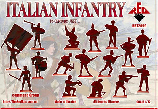 Red Box RB 72099 1:72 Italian Infantry 16th century set 1