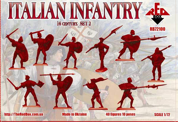 Red Box RB 72100 1:72 Italian Infantry. Set 2. 16 c.