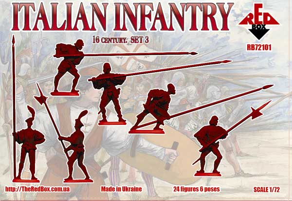 Red Box RB 72101 1:72 Italian Infantry (Pike) . Set 3. 16 c.