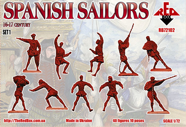 Red Box RB72102 1:72 Spanish Sailors 16-17th Century