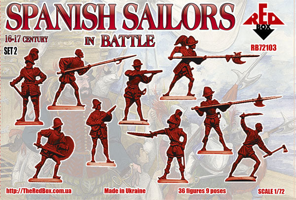 Red Box RB 72103 1:72 Spanish Sailors in Battle 16-17 century