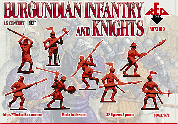 Red Box RB 72109 1:72 Burgundian Infantry and Knights Set 1 15 c