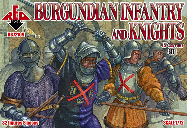 Red Box RB 72109 1:72 Burgundian Infantry and Knights Set 1 15 c