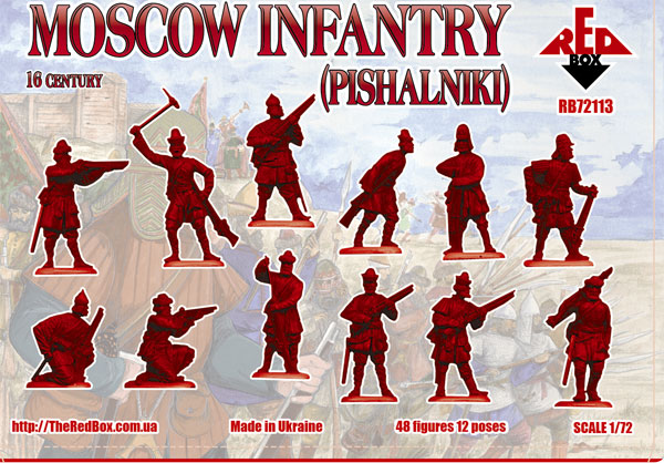 Red Box RB 72113 1:72 Moscow infantry (pishalniki). 16 cent