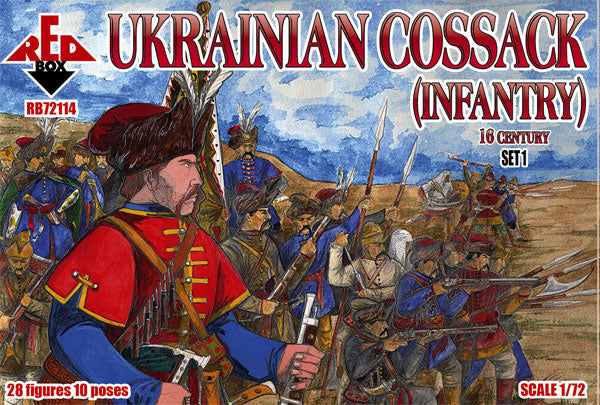 Red Box RB 72114 1:72 Ukrainian cossack infantry. 16 cent. Set 1