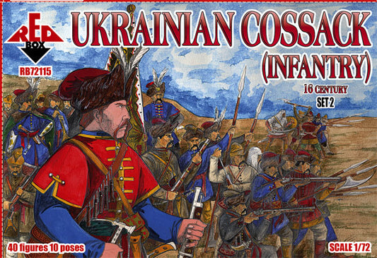 Red Box RB 72115 1:72 Ukrainian cossack infantry. 16 cent. Set 2