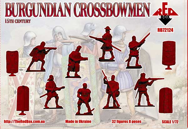 Red Box RB 72124 1:72 Burgundian crossbowmen. 15 century