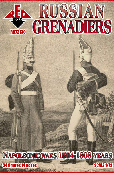 Red Box RB72130 1:72 Napoleonic Russian Grenadiers 1804-1808