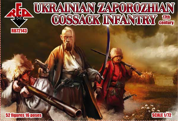 Red Box RB 72143 1:72 Ukrainian Zaporozhian Cossacks infantry. 17th century