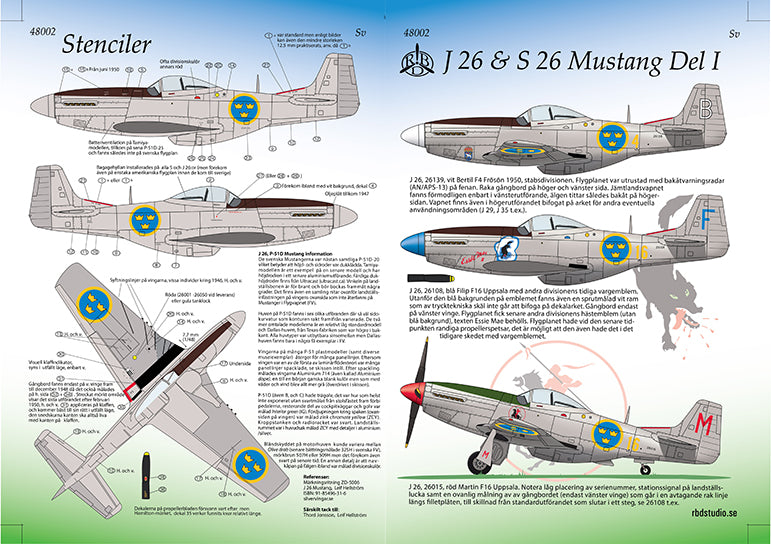 Moose Republic Decals 48002 1:48 J 26/S 26 North-American P-51D Mustang Part 1