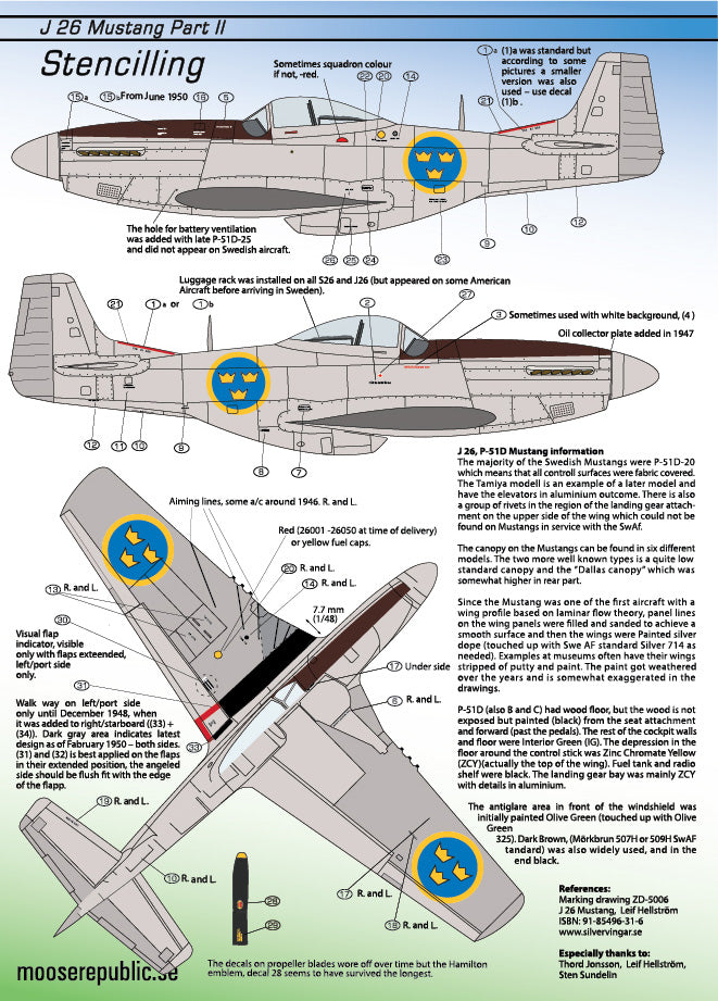 Moose Republic Decals 48003 1:48 J 26/S 26 North-American P-51D Mustang Part 2