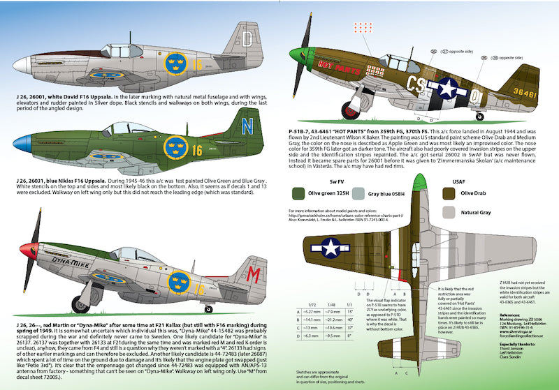 Moose Republic Decals 48004 1:48 J 26/S 26 North-American P-51B/P-51D Mustang Part 3