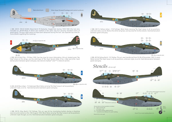 Moose Republic Decals 48007 1:48 J 28B/de Havilland Vampire FB.5
