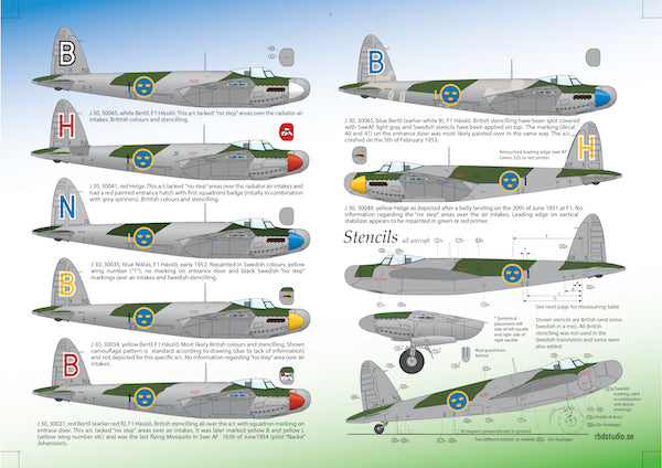 Moose Republic Decals 48008 1:48 J 30/de Havilland Mosquito NF.30 Mk.XIX [Mk.VI]