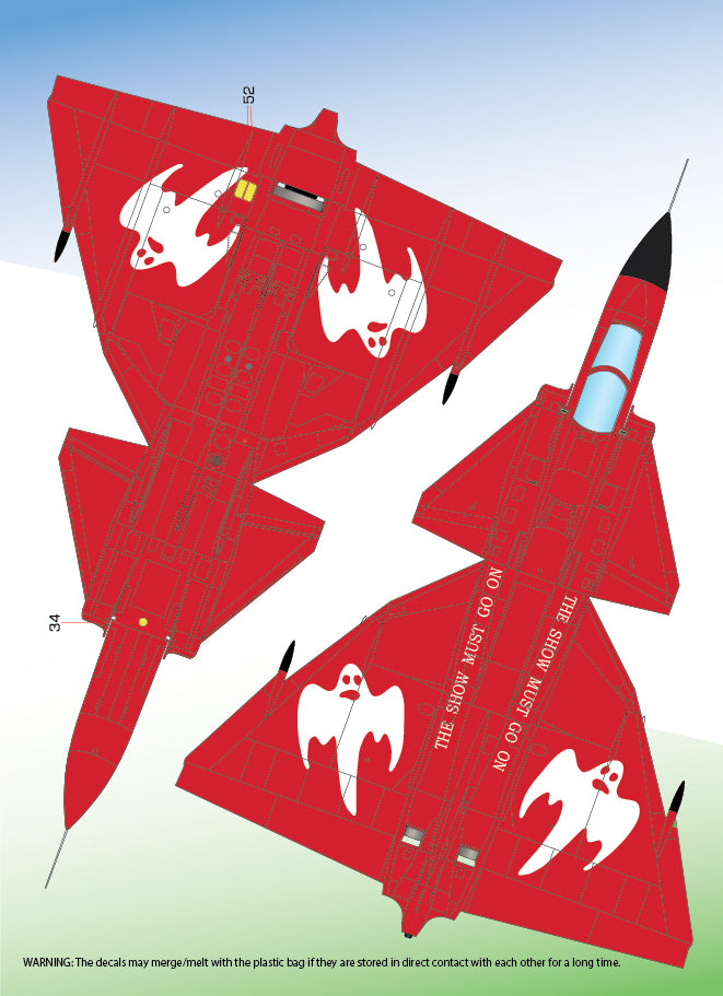 Moose Republic Decals 48013 1:48 Saab AJ-37 'Viggen' 'The Show Must Go On'