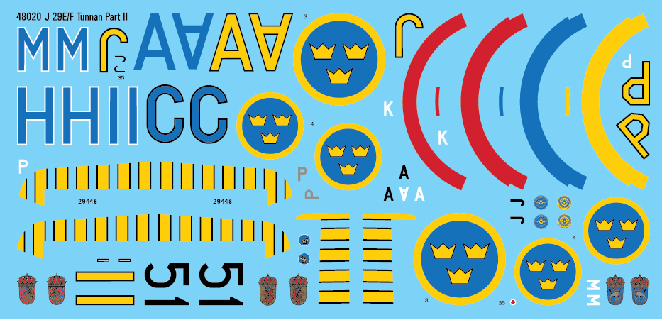 Moose Republic Decals 48020 1:48 Saab J-29E/F Tunnan Part 2