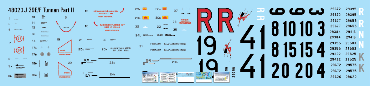 Moose Republic Decals 48020 1:48 Saab J-29E/F Tunnan Part 2