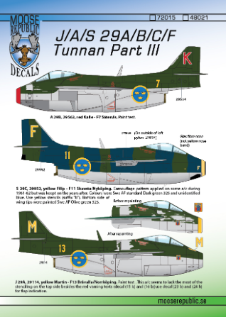 Moose Republic Decals 48021 1:48 Saab Tunnan Part 3.