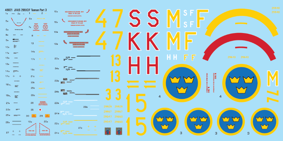 Moose Republic Decals 48021 1:48 Saab Tunnan Part 3.
