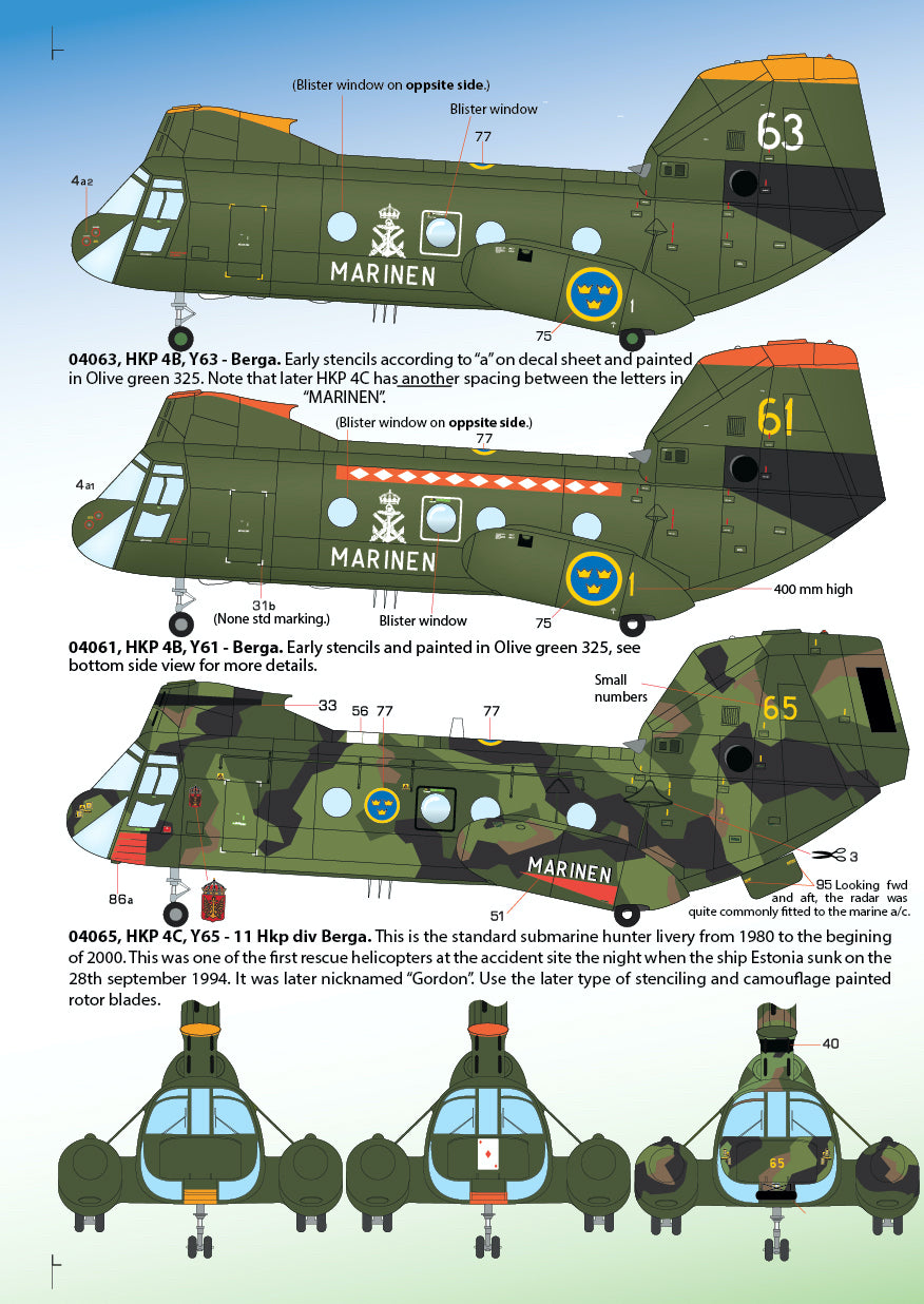 Moose Republic Decals 48022 1:48 HKP 4A/B/C/D Vertol