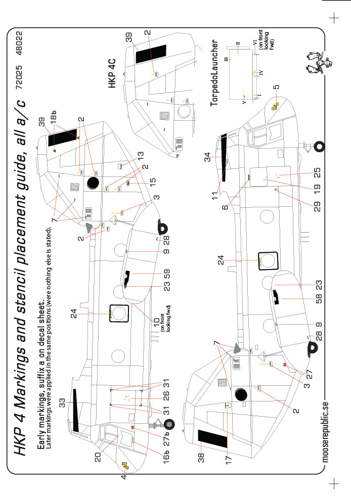 Moose Republic Decals 48022 1:48 HKP 4A/B/C/D Vertol