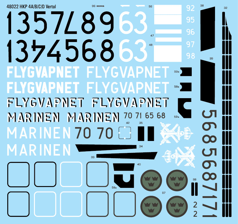 Moose Republic Decals 48022 1:48 HKP 4A/B/C/D Vertol