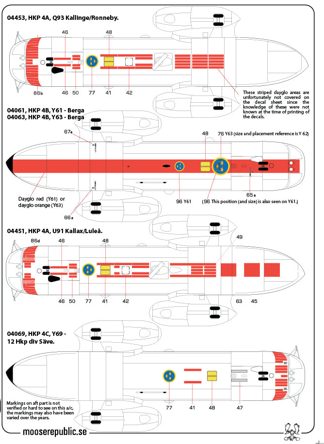 Moose Republic Decals 48022 1:48 HKP 4A/B/C/D Vertol