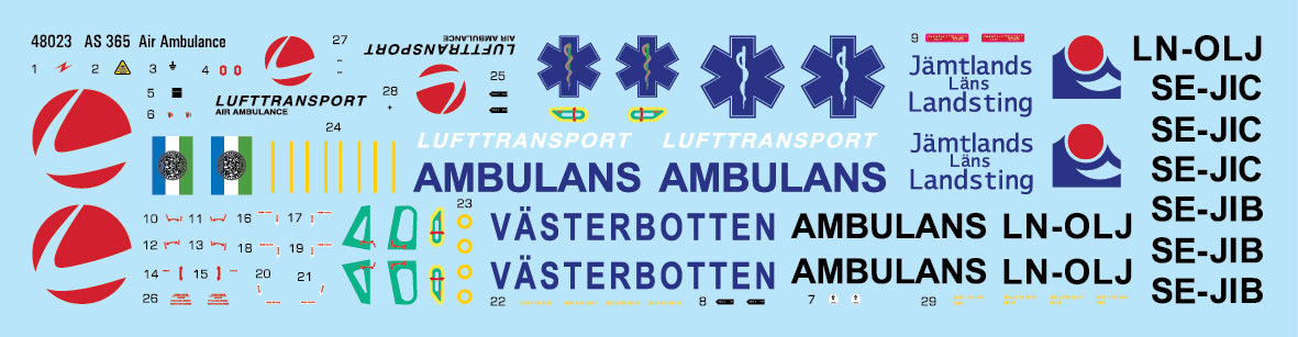 Moose Republic Decals 48023 1:48 AS-365 Ambulance