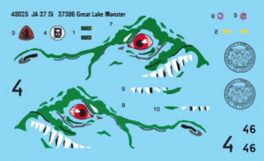 Moose Republic Decals 48025 1:48 Saab JA-37 Viggen 'Great Lake Monster'