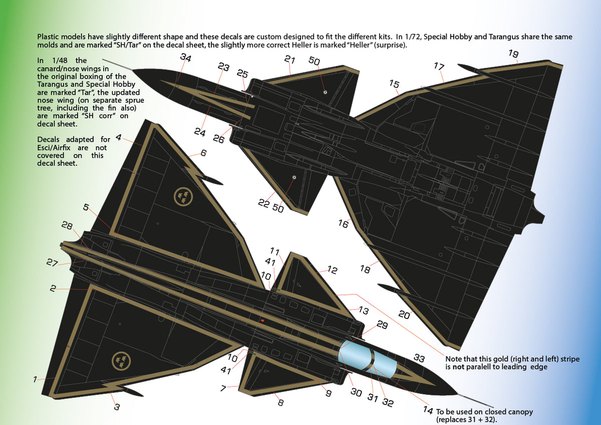 Moose Republic Decals 48026 1:48 Saab JA-37Di 37412 The Viggen Order