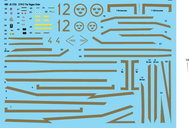 Moose Republic Decals 48026 1:48 Saab JA-37Di 37412 The Viggen Order
