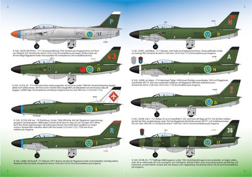 Moose Republic Decals 72001 1:72 A 32A S 32C Saab 'Lansen'