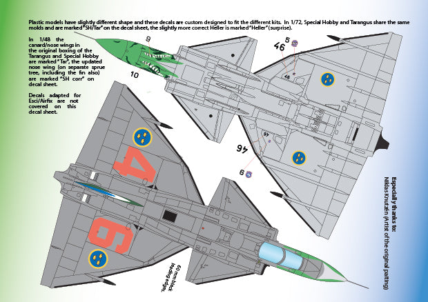 Moose Republic Decals 72028 1:72 Saab JA-37 Viggen 'Great Lake Monster'