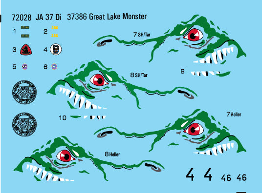Moose Republic Decals 72028 1:72 Saab JA-37 Viggen 'Great Lake Monster'