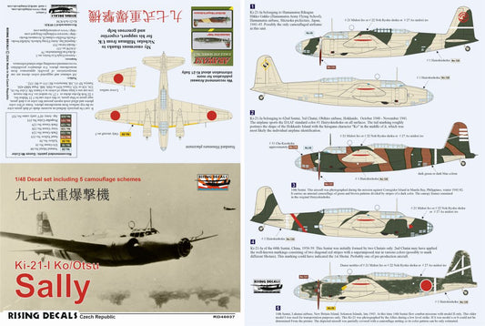 Rising Decals RD48037 1:48 Mitsubishi Ki-21-I Ko/Otsu