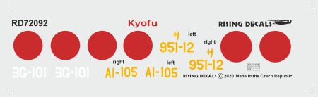 Rising Decals RD72092 1:72 Kyofu Japanese Navy Floatplane Fighter