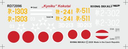 Rising Decals RD72096 1:72 Kyoiku Kokutai" Unknown and Less Known Units of the Japanese Imperial Army and Navy Pt.VI