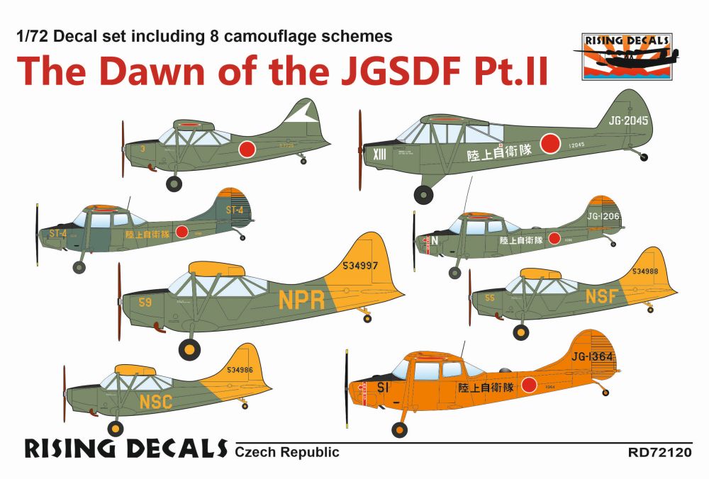 Rising Decals RD72120 1:72 Born of the JGSDF part II L-5, L-19 and L-21