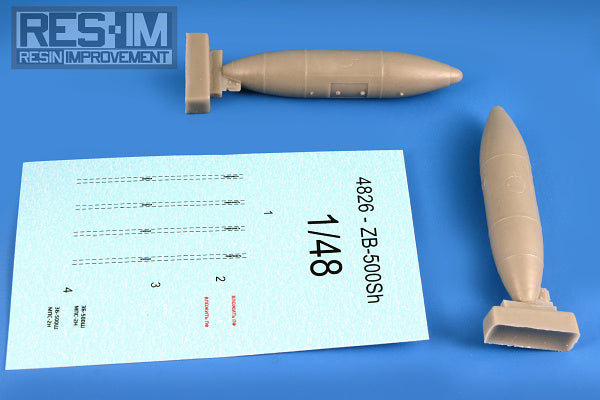 RES-IM 4826 1:48 Soviet Zb-500Sh 500kg incendiary bombs x 2 with decals