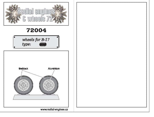 Radial Engines & Wheels 72004 1:72 Boeing B-17 Flying Fortress Block Tread Pattern