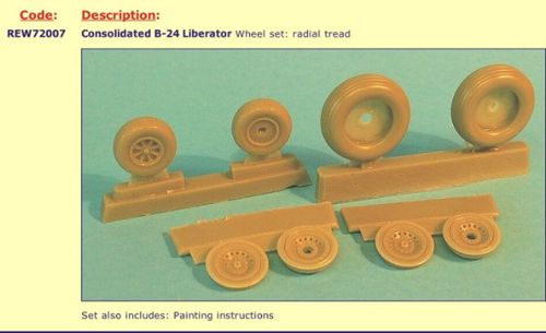 Radial Engines & Wheels 72007 1:72 Consolidated B-24 Liberator Radial Tread