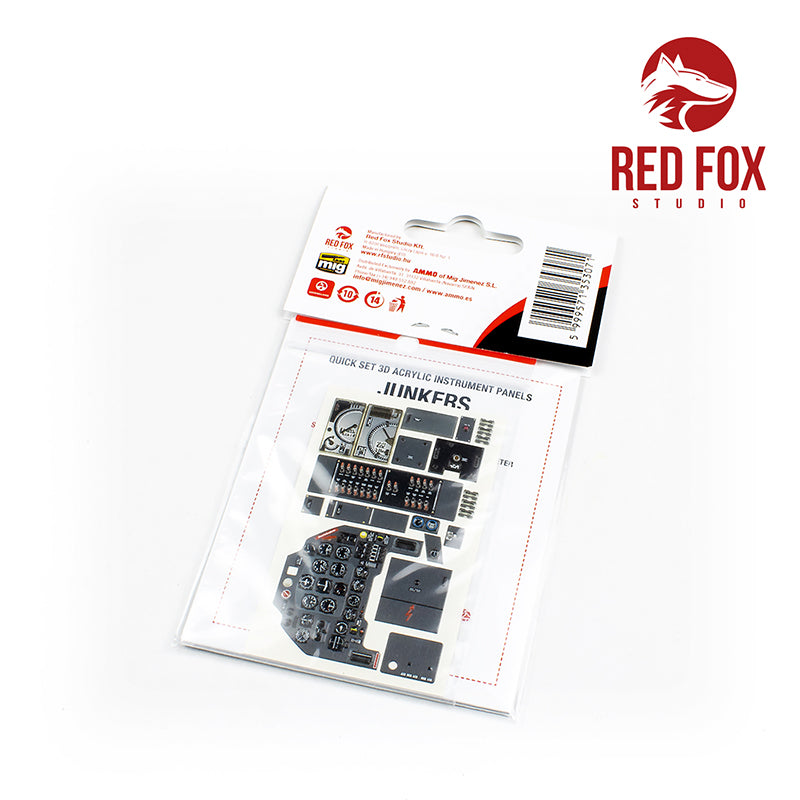 Red Fox Studio 24008 1:24 Junkers Ju-87B-2 'Stuka' Quick Set 3D Acrylic Instrument Panel