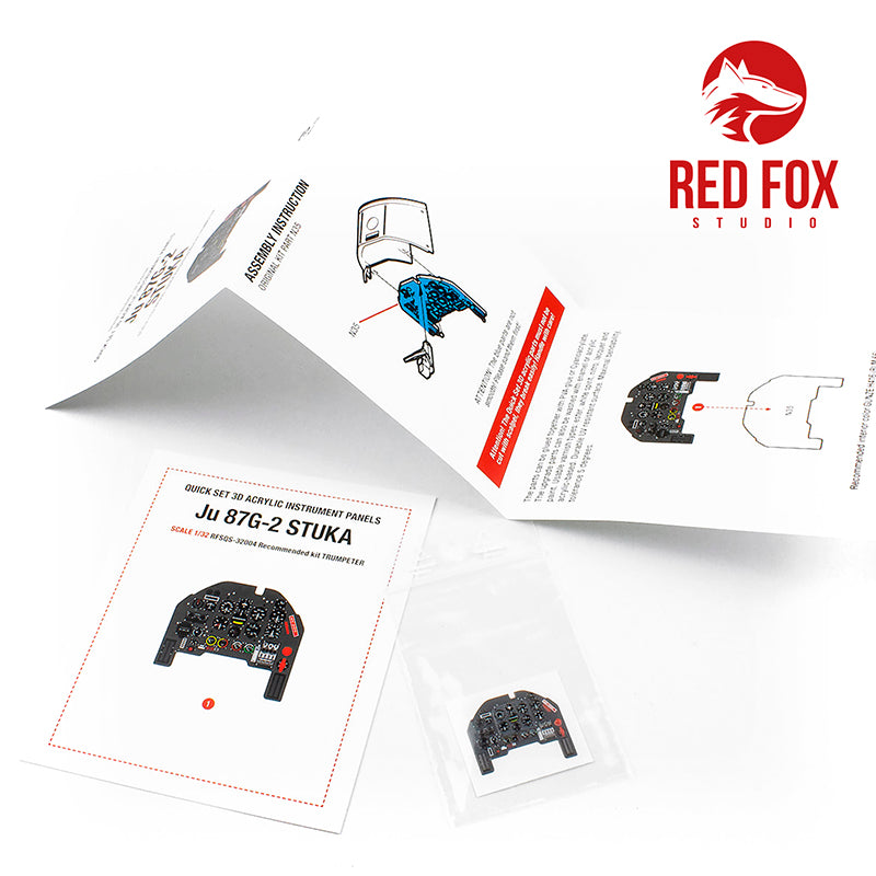Red Fox Studio 32004 1:32 Junkers Ju-87G-2 'Stuka' Quick Set 3D Acrylic Instrument Panel